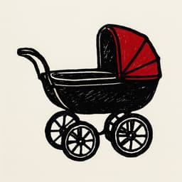 Linosnitt: barnevogn