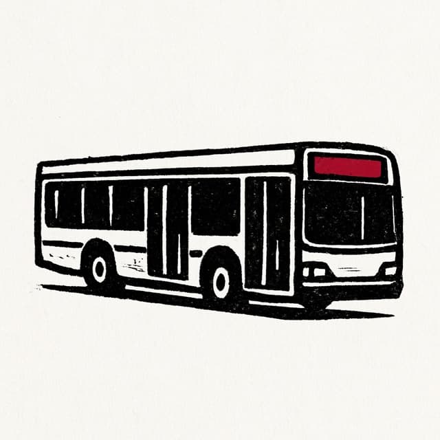 Linosnitt: buss