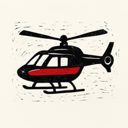 Linosnitt: redningshelikopter