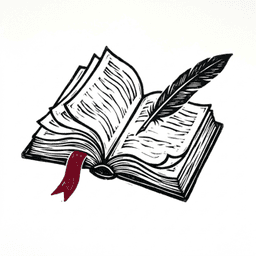 Linosnitt: åpen bok
